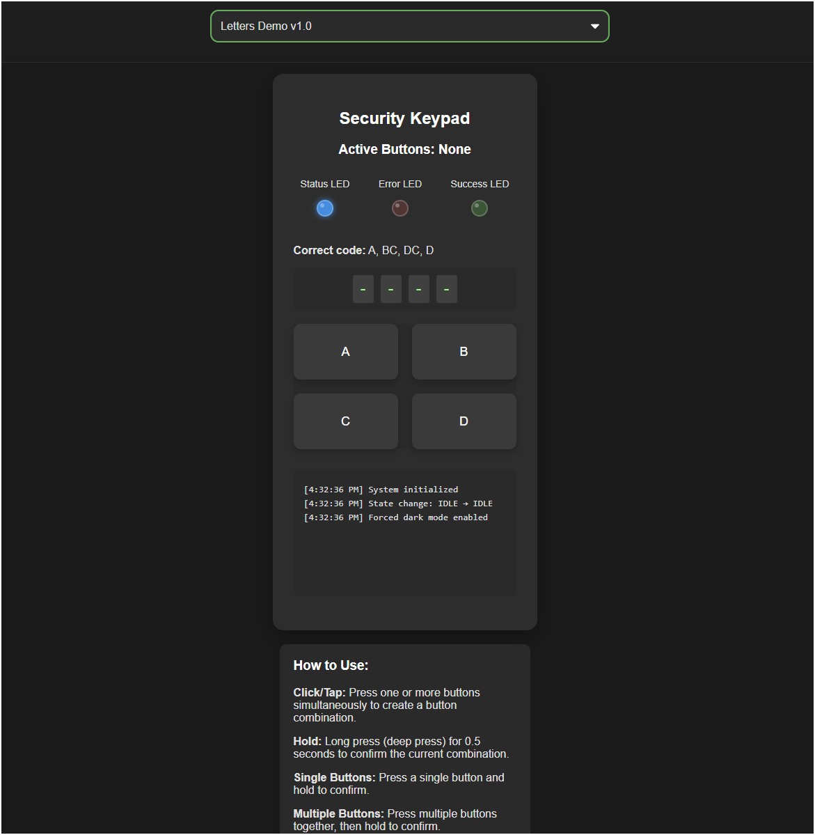 Keypad prototype final assembly